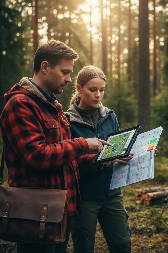 illustration av skogsrådgivning